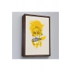 Ahşap Çerçeveli Jean-Michel Basquiat - Sarı Saçlı İsimsiz Tablo-7440