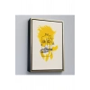 Ahşap Çerçeveli Jean-Michel Basquiat - Sarı Saçlı İsimsiz Tablo-7440