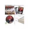 Ahşap Çerçeveli Çiçek Başlı Soyut Kadın Tablosu-7829