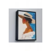 Ahşap Çerçeveli Güzel Retro Kadın Tablosu-7557