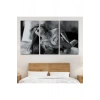 Aşk Çifti Dekoratif Siyah-Beyaz  Duvar Tablosu-6586