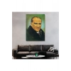 Atatürk Portre Tablosu Mustafa Kemal Atatürk Dikdörtgen Dekoratif Kanvas Tablo-CŞ-70