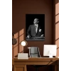 Atatürk Portre Tablosu Mustafa Kemal Atatürk Dikdörtgen Dekoratif Kanvas Tablo-DI-86