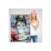 Audrey Hepburn Graffiti Pop Art Duvar Tablosu-6470