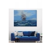 Dalgalı Okyanustaki Büyük Yelkenli Duvar Tablosu-1215