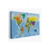 Detaylı Dünya Haritası Kanvas Tablo 1019