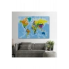 Detaylı Dünya Haritası Kanvas Tablo 1019