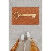 Dijital Baskı Dekoratif Anahtar Kahverengi Kapı Önü Paspası K-1240