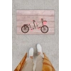 Dijital Baskı Dekoratif Bisiklet Pudra Kapı Önü Paspası K-1265