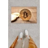 Dijital Baskı Dekoratif Bitcoin Pudra Kapı Önü Paspası K-1280