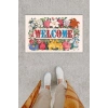 Dijital Baskı Dekoratif Welcome Renkli Kapı Önü Paspası K-1249