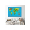 Dünya Haritası  Dekoratif Kanvas Tablo 1048