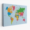 Dünya Haritası  Dekoratif Kanvas Tablo 1050