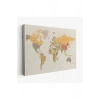 Dünya Haritası  Dekoratif Kanvas Tablo 1073