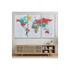 Dünya Haritası  Dekoratif Kanvas Tablo 1081