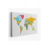 Dünya Haritası  Dekoratif Kanvas Tablo 1082
