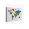 Dünya Haritası  Dekoratif Kanvas Tablo 1097