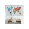 Dünya Haritası  Dekoratif Kanvas Tablo 1104