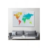 Dünya Haritası  Dekoratif Kanvas Tablo 1107