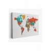 Dünya Haritası  Dekoratif Kanvas Tablo 1110