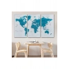 Dünya Haritası Dekoratif Kanvas Tablo Son Derece Detaylı ve Eğitici 1574