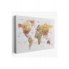 Dünya Haritası Dekoratif Kanvas Tablo Son Derece Detaylı ve Eğitici 1588