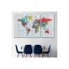 Dünya Haritası Dekoratif Kanvas Tablo Son Derece Detaylı ve Eğitici 1591