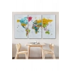 Dünya Haritası Dekoratif Kanvas Tablo Son Derece Detaylı ve Eğitici 1592