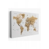 Dünya Haritası Dekoratif Kanvas Tablo Son Derece Detaylı ve Eğitici 1595