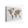 Dünya Haritası Dekoratif Kanvas Tablo Son Derece Detaylı ve Eğitici 1598