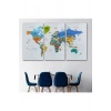 Dünya Haritası Dekoratif Kanvas Tablo Son Derece Detaylı ve Eğitici 1601