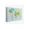 Dünya Haritası Meridyenli  Dekoratif Kanvas Tablo 1065