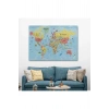 Dünya Haritası Tablo Son Derece Detaylı Dekoratif Okyanuslu-2019