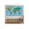 Dünya Haritası Ülke Başkentli Okyanuslu ve Dekoratif Kanvas Tablo  2231