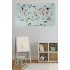 Eğitici Dünya Haritası Dünya Atlası Çocuk ve Bebek Odası Duvar Sticker-60x105-3796
