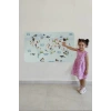 Eğitici Dünya Haritası Dünya Atlası Çocuk ve Bebek Odası Duvar Sticker-60x105-3796