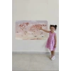 Eğitici Dünya Haritası Dünya Atlası Çocuk ve Bebek Odası Duvar Sticker -60x105-3799