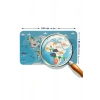 Eğitici Dünya Haritası Dünya Atlası Çocuk ve Bebek Odası Duvar Sticker -60x105-3802