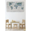 Eğitici Dünya Haritası Dünya Atlası Çocuk ve Bebek Odası Duvar Sticker -60x105-3815