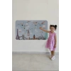 Eğitici Dünya Haritası Dünya Atlası Çocuk ve Bebek Odası Duvar Sticker -60x105-3820