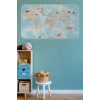 Eğitici Dünya Haritası Dünya Atlası Çocuk ve Bebek Odası Duvar Sticker -60x105-3828