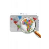 Eğitici Ülke ve Başkent Detaylı Atlası Dünya Haritası Duvar Sticker -60x105-3853