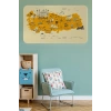 Eğitici ve Öğretici Cocuk Odası Türkiye Haritası Duvar Sticker-60x105-3872