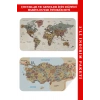 Eğitici ve Öğretici Dünya ve Türkiye Haritası Çocuk Odası Duvar Sticker-60x105-3883