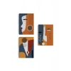 Gerçeküstü Soyut Yüzler Dekoratif Duvar Tablosu Üçlü Set-DT-97