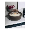 Kahve Kokulu Aromaterapi Mum, Ahşap Fitilli, Dekoratif Doğal Çömlek Mum