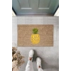 Kahverengi Kapı Önü Paspası Hello Summer Ananas Desen  K-3263
