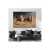 Koşan Atlar Dekoratif Kanvas Tablo 1126