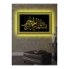 Led Işıklı Gold Siyah Besmele (İslami Tablo)