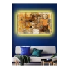 Led Işıklı Sanatsal Soyut Tablo